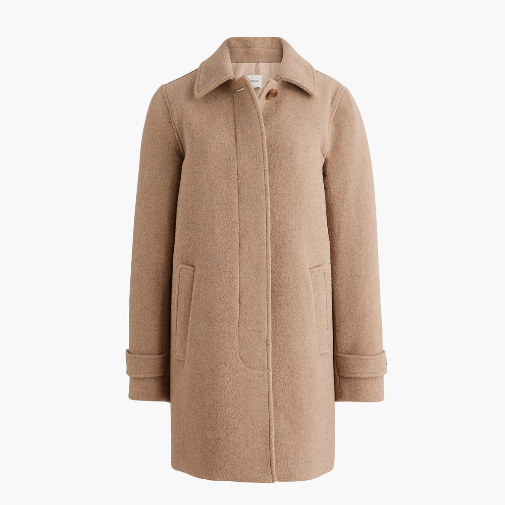 NWT J Crew Factory Wool-blend Car Coat Heather Mushroom P00